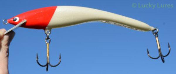 Turus Ukko Original Wobbler, Länge: 20 cm, Farbe: Red Head rot/weiss 155